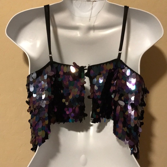Forever 21 Sequin Crop Top - Picture 4 of 7